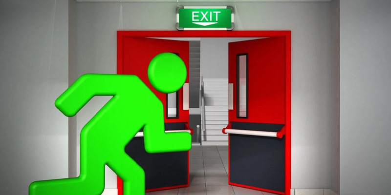 Well-marked emergency exits
